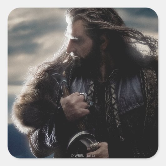 THORIN OAKENSHIELD™ Character Poster 2 Vierkante Sticker (Voorkant)
