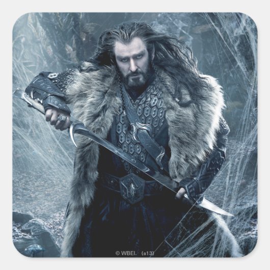 THORIN OAKENSHIELD™ Character Poster 3 Vierkante Sticker (Voorkant)