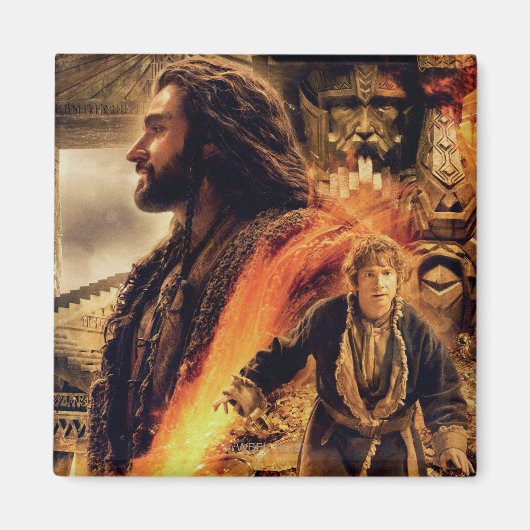 THORIN OAKENSHIELD™ en BILBO BAGGINS™ in Erebor Magneet (Voorkant)