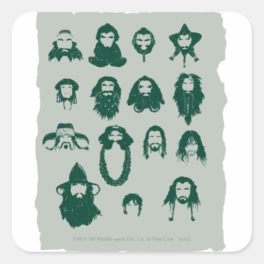 THORIN OAKENSHIELD™ en Company Hair Vierkante Sticker (Voorkant)