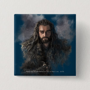 THORIN OAKENSHIELD™ Illustratie Vierkante Button 5,1 Cm