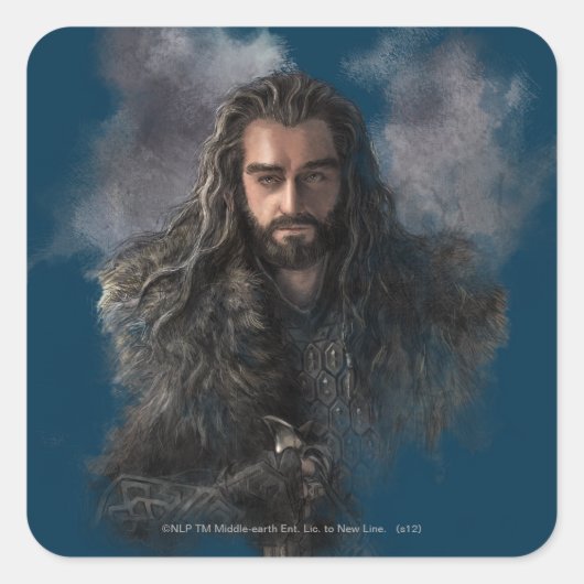THORIN OAKENSHIELD™ Illustratie Vierkante Sticker (Voorkant)