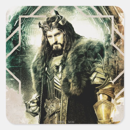 THORIN OAKENSHIELD™ - koning onder de bergen Vierkante Sticker (Voorkant)