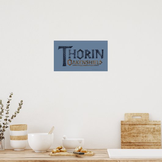 THORIN OAKENSHIELD™ Logo Blue Poster (Keuken)