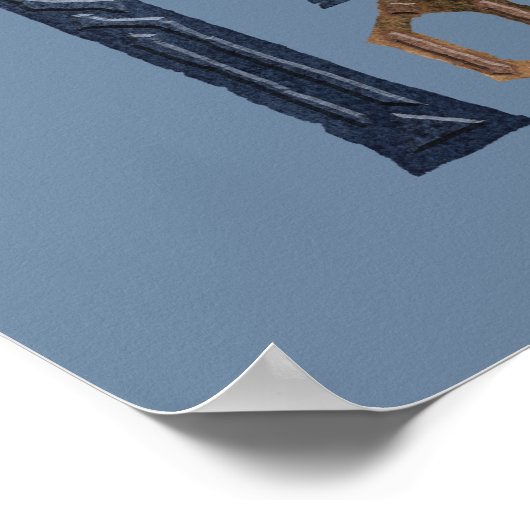 THORIN OAKENSHIELD™ Logo Blue Poster (Hoek)