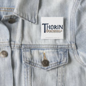 THORIN OAKENSHIELD™ Logo Blue Vierkante Button 5,1 Cm (In situ)