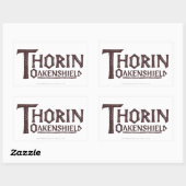 THORIN OAKENSHIELD™ Logo Brown Rechthoekige Sticker (Vel)