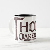 THORIN OAKENSHIELD™ Logo Brown Tweekleurige Koffiemok (Voorkant links)