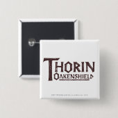 THORIN OAKENSHIELD™ Logo Brown Vierkante Button 5,1 Cm (Voorkant /achterkant)