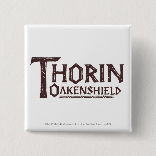 THORIN OAKENSHIELD™ Logo Brown Vierkante Button 5,1 Cm (Voorkant)