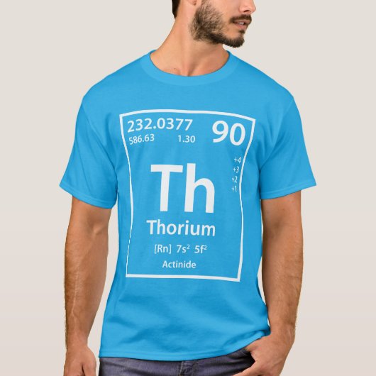 Thorium Element (wit) T-Shirt (Voorkant)