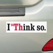 Thorium - ik denk het wel - bumpersticker (Op auto)