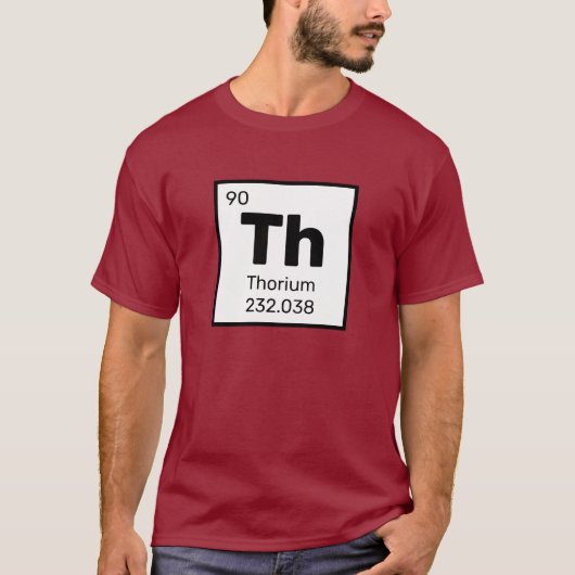 Thorium / Periodiek Tafel - Het Element T-shirt (Voorkant)