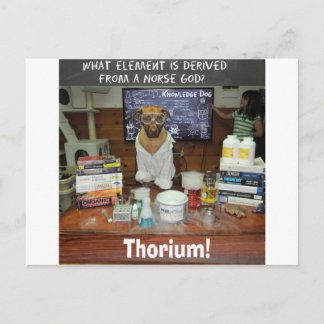 Thorium Thor God of Thunder Knowledge Dog Briefkaart