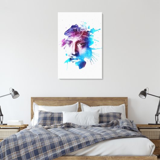 Thorn Crown Jesus Christus Passion Abstracte kunst Canvas Afdruk (Insitu (Slaapkamer))