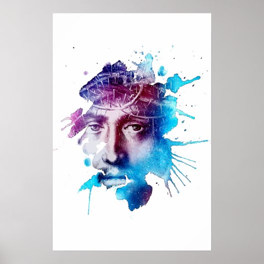 Thorn Crown Jesus Christus Passion Abstracte kunst Poster (Voorkant)