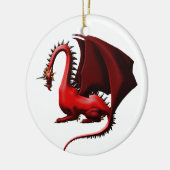 Thorn, de rode draak keramisch ornament (Links)