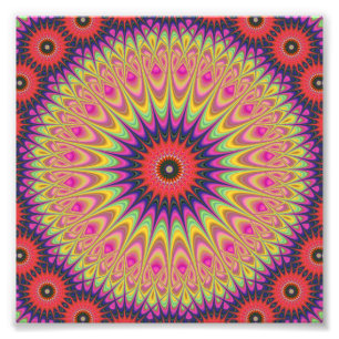 Thorn mandala foto afdruk