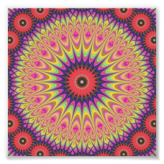 Thorn mandala foto afdruk (Voorkant)