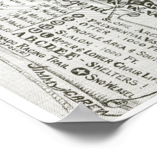 Thorn Mountain 1949 Trail Map Poster (Hoek)