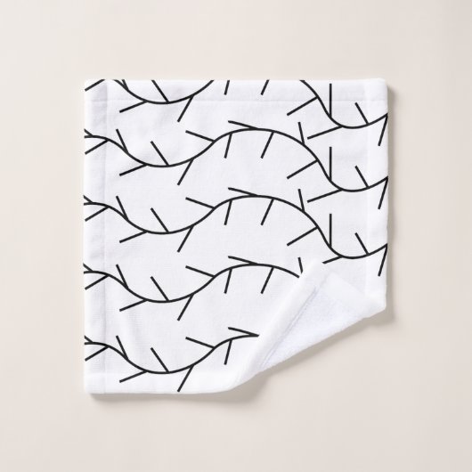 Thorn zwart en wit doorn bad handdoek (Wasdoekje)