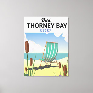 Thorney Bay, Essex Seaside-reisposter Canvas Afdruk