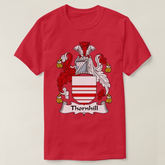 Thornhill Coat of Arms Family Crest T-shirt (Design voorkant)