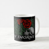 Thorns Rozen van de schedel medieval gekleurd Koffiemok (Voorkant rechts)