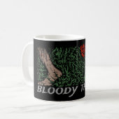 Thorns Rozen van de schedel medieval gekleurd Koffiemok (Voorkant links)