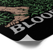 Thorns Rozen van de schedel medieval gekleurd Poster (Hoek)