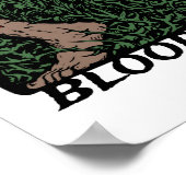 Thorns Rozen van de schedel medieval gekleurd Poster (Hoek)