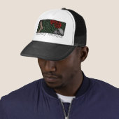 Thorns Rozen van de schedel medieval gekleurd Trucker Pet (In situ)