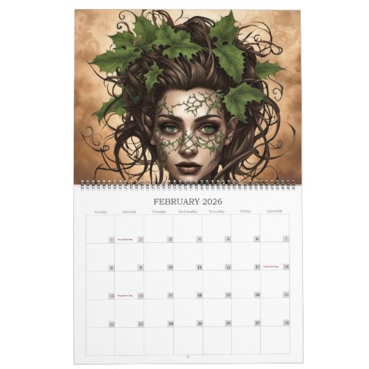 THORNS van Ivy en Bat Gothic Art Kalender (Feb 2026)