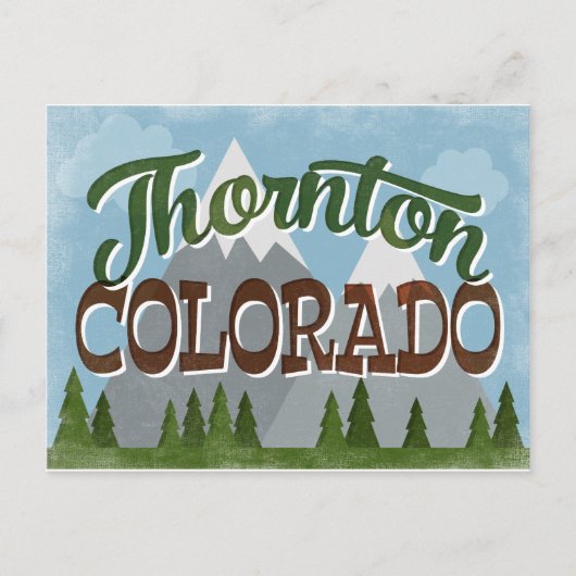 Thornton Colorado Snowy Mountains Briefkaart (Voorkant)