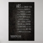 Thornton Dial Inspirerend Quote over kunst Poster (Voorkant)