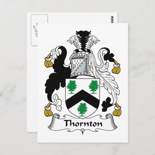 Thornton Family Crest Briefkaart (Voorkant / Achterkant)