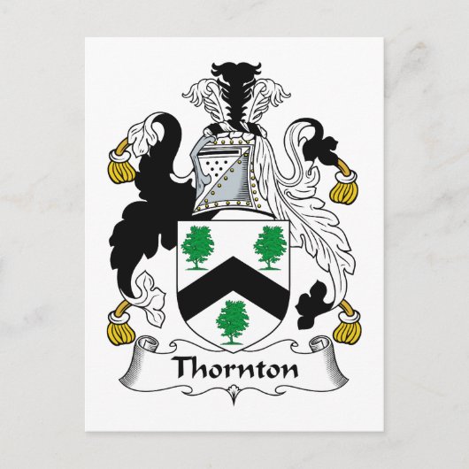 Thornton Family Crest Briefkaart (Voorkant)