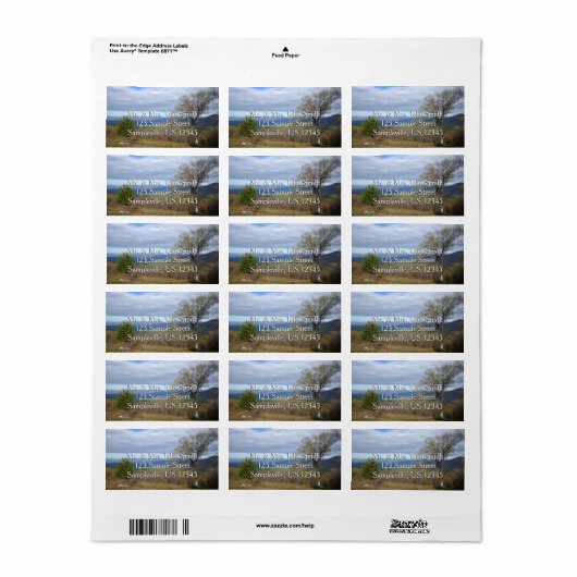 Thornton Gap Uitzicht in het voorjaar Etiket (Full Sheet)