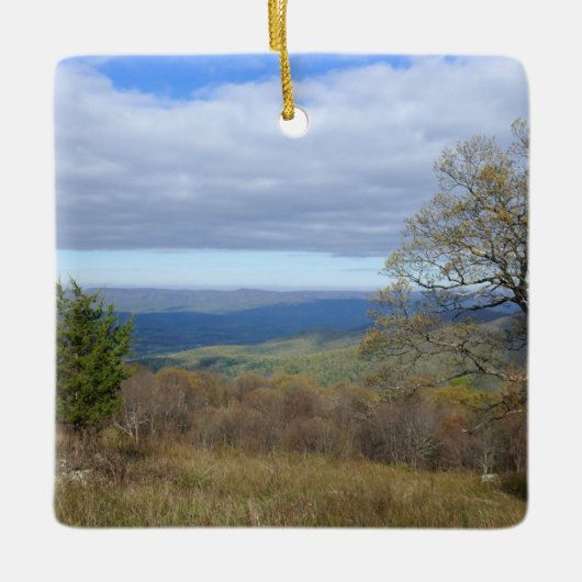 Thornton Gap Uitzicht in het voorjaar Keramisch Ornament (Voorkant)