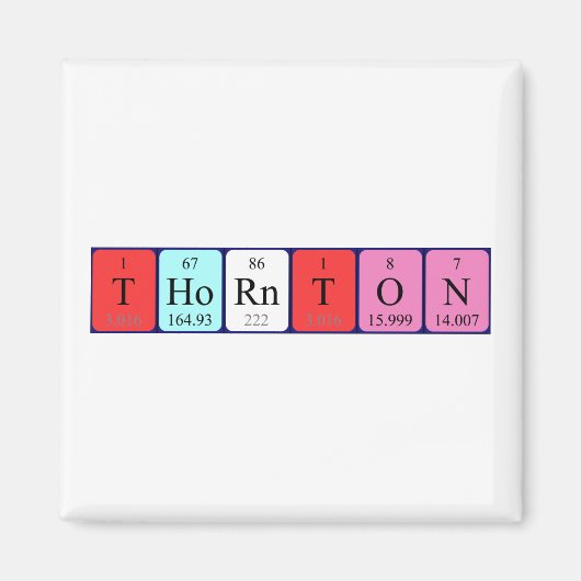 Thornton periodiek table name magnet (Voorkant)