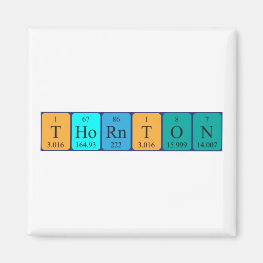 Thornton periodiek table name magnet (Voorkant)