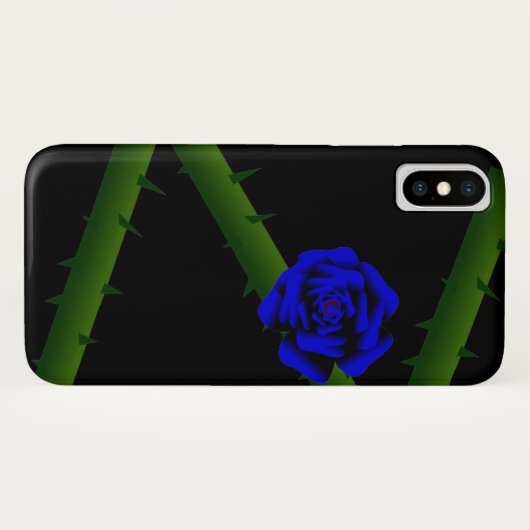 Thorny Blue Roos Case-Mate iPhone Case (Achterkant (horizontaal))