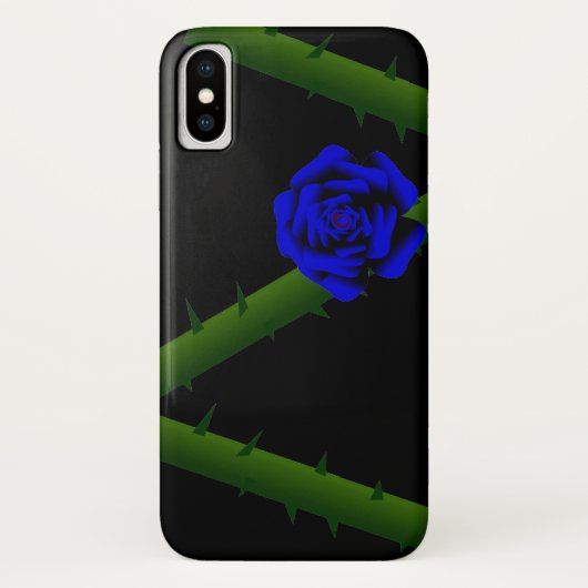 Thorny Blue Roos Case-Mate iPhone Case (Achterkant)