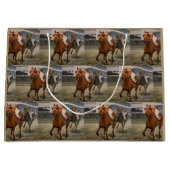 Thoroughbred Champion Racehorse Wins Race Groot Cadeauzakje (Voorkant)