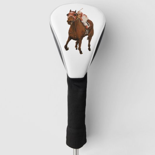 Thoroughbred Equine Wins Big Race Golfheadcover (Voorkant)
