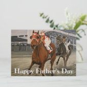 Thoroughbred Equine Wins Horse Race (Staand voorkant)