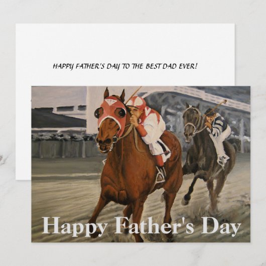 Thoroughbred Equine Wins Horse Race (Voorkant / Achterkant)