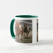 Thoroughbred Equine Wins Horse Race Mok (Voorkant links)