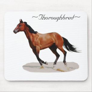 Thoroughbred galloping Mousepad Muismat