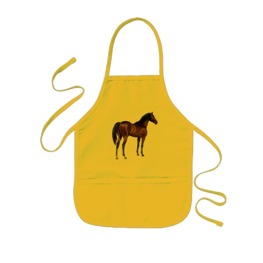 Thoroughbred horse apron kinder schort (Voorkant)
